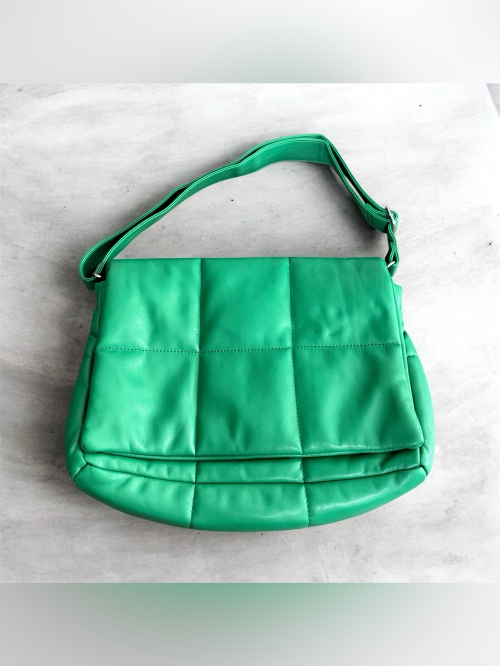 Akira Green Quilted Shoulder Bag